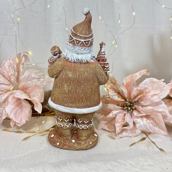 North Pole Gingerbread Cookie & Cake Pastry Chef Bakery Santa Claus Figure New - Picture 4 of 5